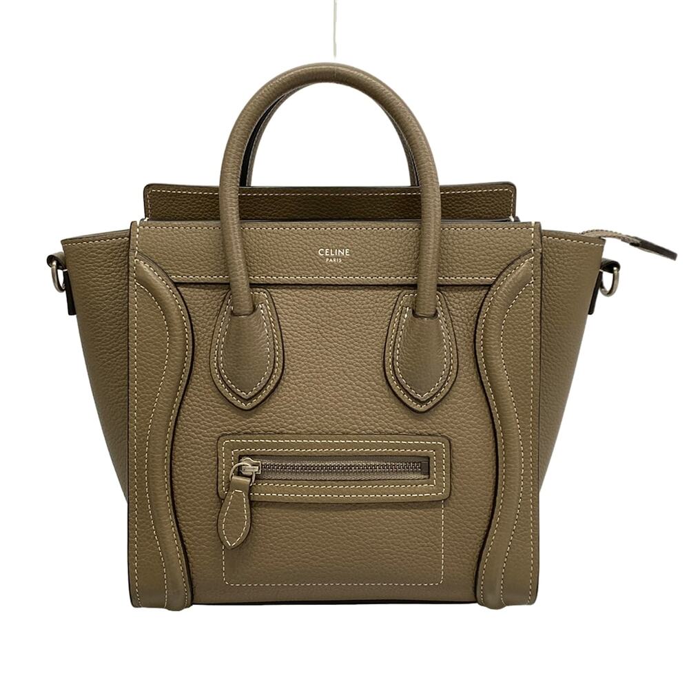 Celine Luggage Nano Shopper Handbag Pickpocket (gray-beige)